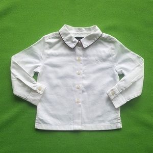 Ralph Lauren Blouse with Plaid Piping Size 2/2T